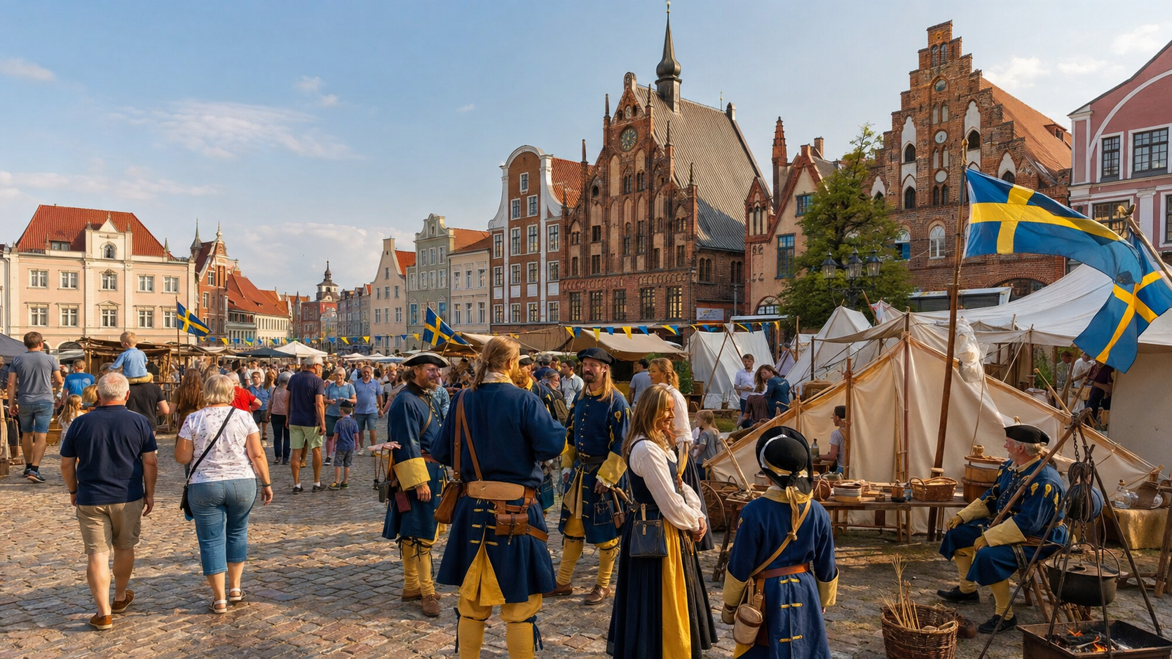 Schwedenfest in Wismar 2026: Vier Tage lang wird die Hansestadt blau-gelb