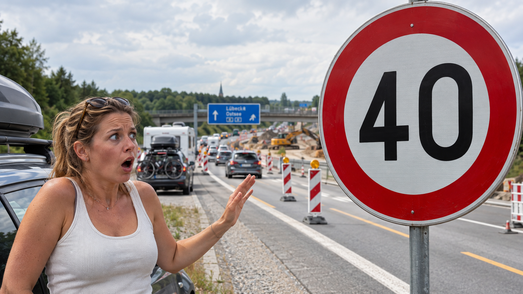 Tempo 40 auf dem Ostsee-Highway: Mega-Baustelle wird für Urlauber zum Nadelöhr